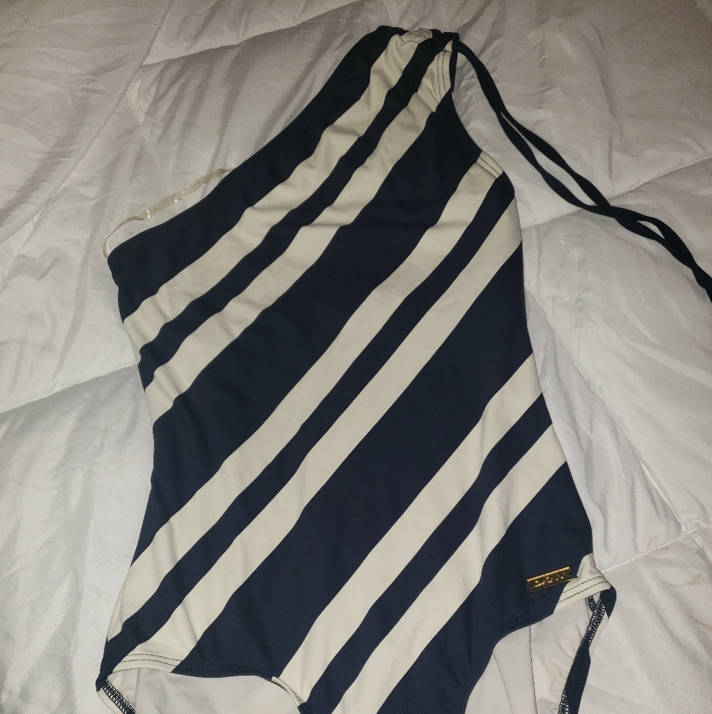 DKNY One-Piece Single Strap Bathing Suit